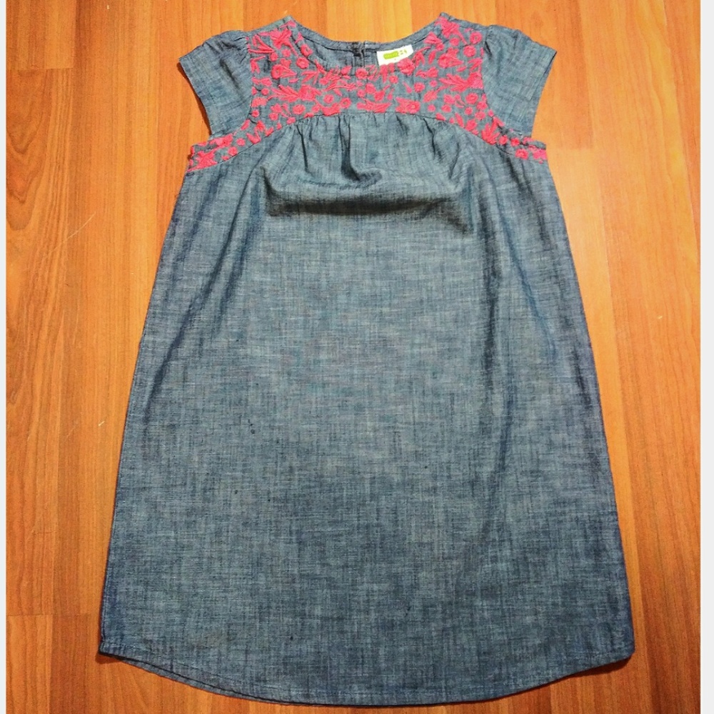 Crazy 8, Girls Sleeveless Embroidered Denim Dress